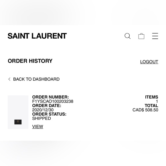 AUTHENTIC YSL UPTOWN CARD CASE IN GRAIN DE POUDRE EMBOSSED LEATHER - Picture 3 of 3